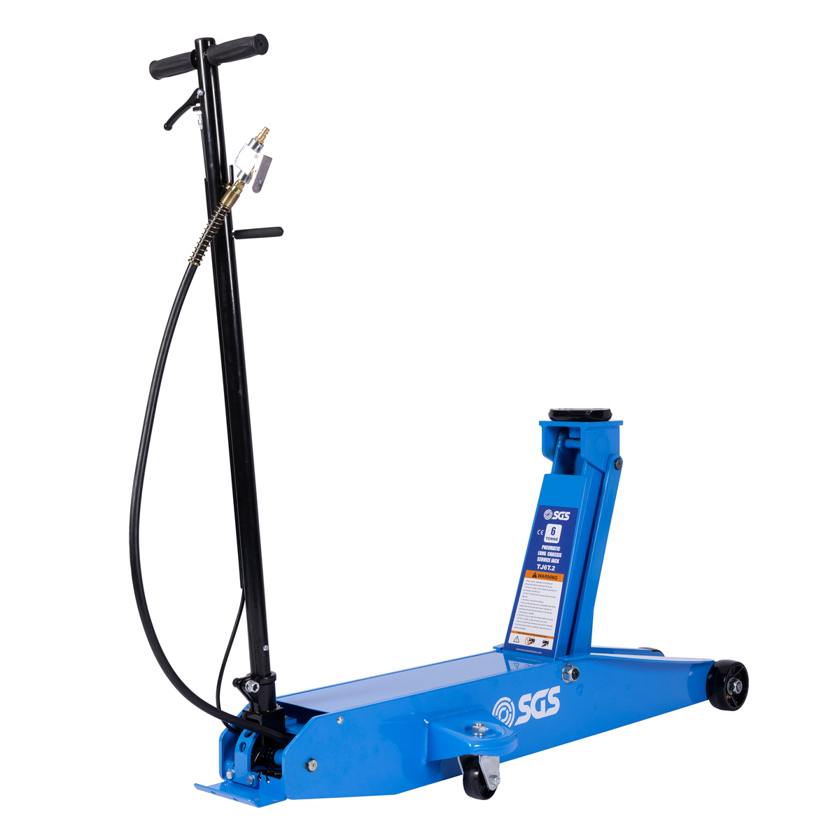 SGS 6 Tonne Air & Manual Professional Service Trolley Jack For Lorry Bus Coach Van | 650mm Lift Height